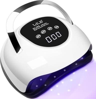 Wisdompark Lampe UV 220 W pour ongles en gel, lampe à séchage rapide avec 57 perles de lampe, 4 minuteries, séchoir à ongles LED professionnel pour salon à domicile