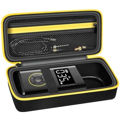 Coque compatible avec le gonfleur de pneu portable Fanttik X9 Pro pour moto, également pour compresseur d'air électrique Xiaomi 2/1S, boîte de pompe à vélo, tube à air, adaptateur de valve, câble de charge - Noir
