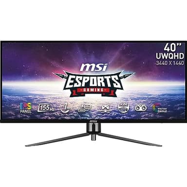 MSI MAG401QR, Moniteur de jeu 40", 3440 x 1440 (UWQHD), IPS, 155 Hz, FreeSync Premium, HDR400, HDMI, Displayport, USB C, inclinable