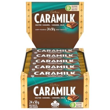 Caramilk Barres de chocolat au caramel salé, 50 g (lot de 24)