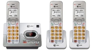 AT&T EL52303 Système téléphonique sans fil à 3 combinés avec répondeur, identification de l'appelant/attente d'appel – DECT 6.0 – Jusqu'à 14 minutes de temps d'enregistrement