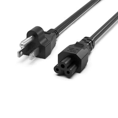 Superer Cordon d'alimentation C5 à 3 broches, câble d'alimentation CA de rechange compatible avec Dell, HP, Lenovo, Toshiba, Acer, Asus, MSI, LG, Samsung, Sony pour ordinateur portable, TV, moniteur