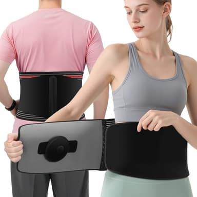 Ceinture herniaire ombilicale pour homme et femme, soutien herniaire avec 2 coussinets de compression amovibles et ceinture de pression, ceinture de hernie abdominale ultra respirante pour hernie du nombril, hernie incisionnelle