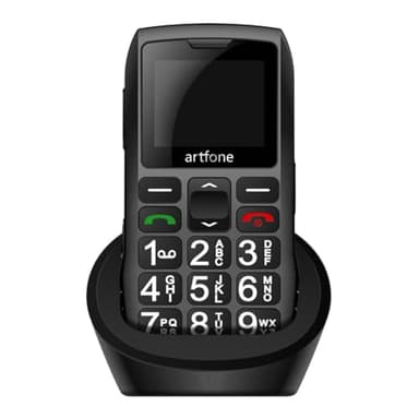 artfone Téléphones portables débloqués 4G Volte Canada – Téléphone portable pour personnes âgées avec bouton SOS, volume fort, USB-C et station d'accueil, numéros parlants, radio FM, lampe de poche