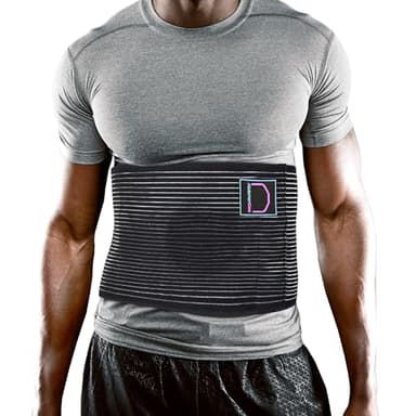 Abdomencare Ceinture de hernie ombilicale grande taille pour hommes et femmes | Ceintures de hernie pour hommes abdominales avec 2 tampons de compression uniques | Ceinture de hernie grande taille