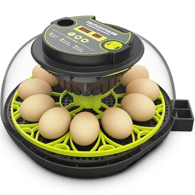 Incubateurs pour l'éclosion d'œufs 12 œufs Incubateur de laboratoire avec rotation automatique des œufs et affichage de l'humidité, réapprovisionnement automatique de l'eau, pour œufs de poule et œufs