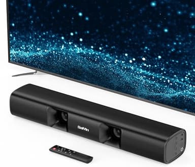 Saiyin Barre de son pour Smart TV, barre de son puissante de 50 W avec dialogue cristallin et basse améliorée | Barre de son compacte de 17 pouces pour TV avec Bluetooth 5.3, optique et AUX, pour