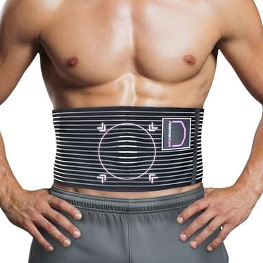 AbdomenCare Ceinture de hernie ombilicale pour hommes et femmes | Ceinture de hernie abdominale pour femmes et hommes avec 2 tampons de compression uniques | Ceintures de hernie ombilicale pour le