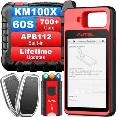 Autel MaxiIM KM100(X) Outil de programmation de porte-clés, 2026 Lite Ver. de IM508 IM608 Pro, renouvellement à vie, génération de clés 60s, apprentissage OBD IMMO sur 99 % des voitures, lecture de puce, APB112 intégré, 2 clés vierges